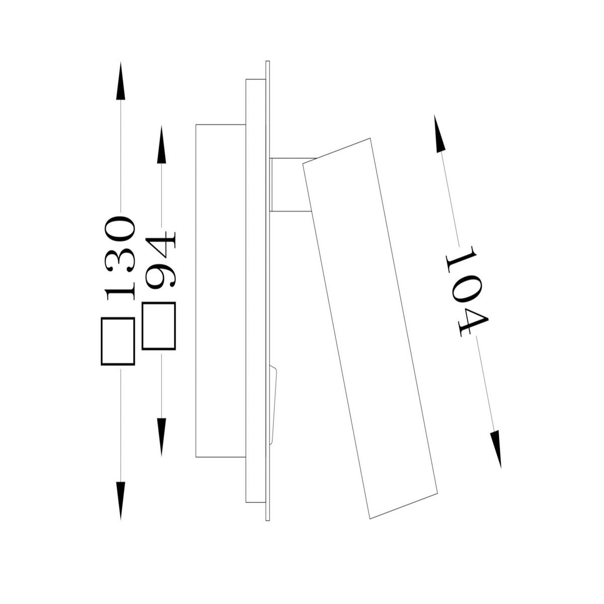 NÁSTENNÉ SVIETIDLO, 6,5/13/13 cm  - zlatá, Basics, kov/plast (6,5/13/13cm)
