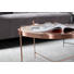 COUCHTISCH rund Kupferfarben - Kupferfarben, Design, Glas/Metall (83/35cm)