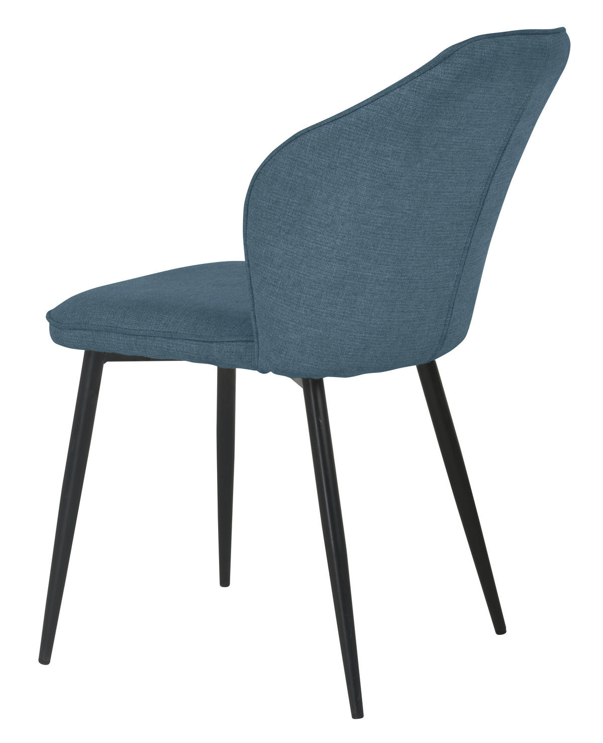 STOL, les, kovina, tekstil modra  - modra/črna, Moderno, kovina/tekstil (52.5/86/60cm) - Xora