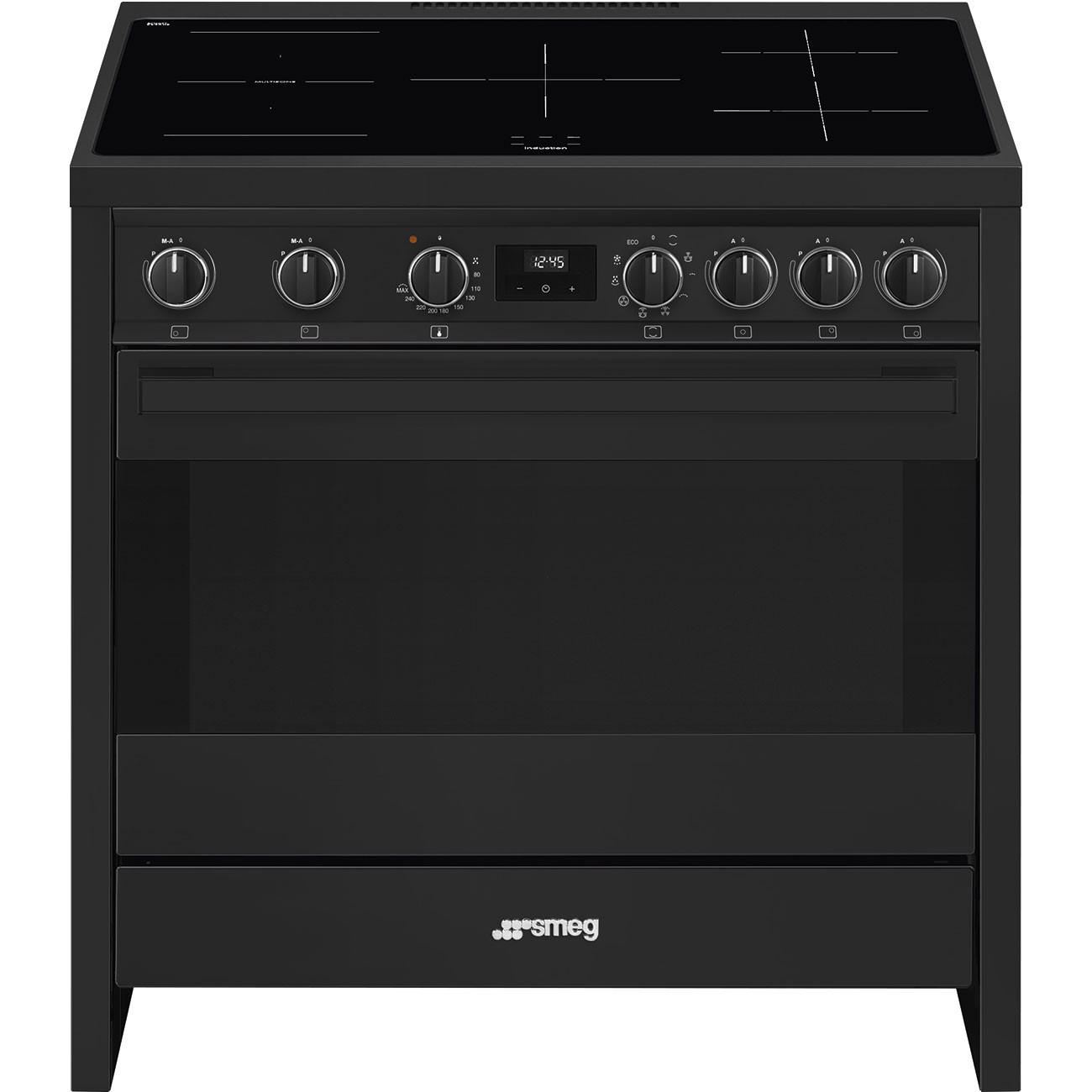 HERD B95IMAN9  - Anthrazit, Basics, Glas/Metall (90/90/60cm) - SMEG