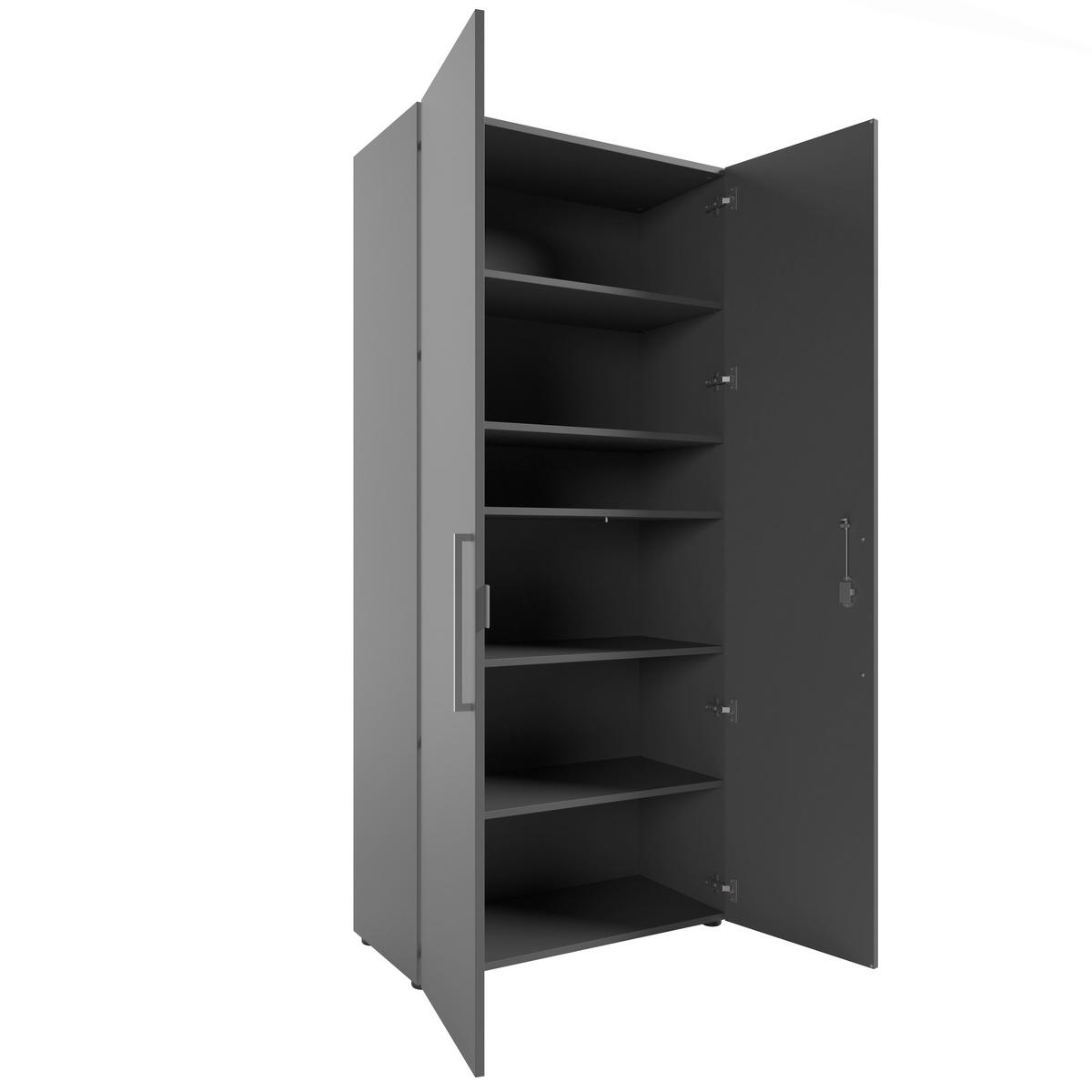 AKTENSCHRANK Grau  - Grau, MODERN, Holzwerkstoff (89,8/201/42,9cm) - Novel
