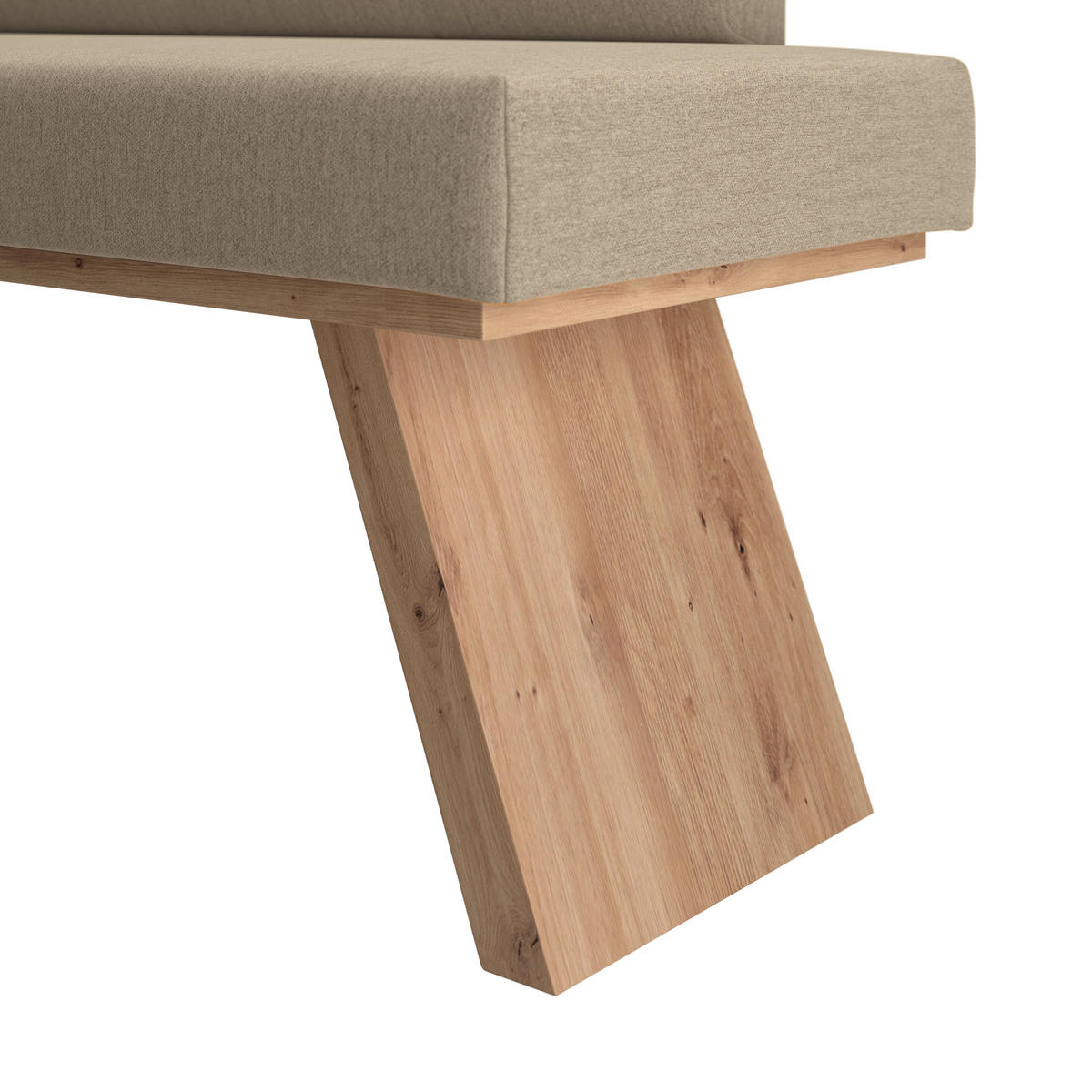 ECKBANK 140/160 cm Webstoff Beige   - Eichefarben/Beige, KONVENTIONELL, Textil (140/160cm) - Livetastic