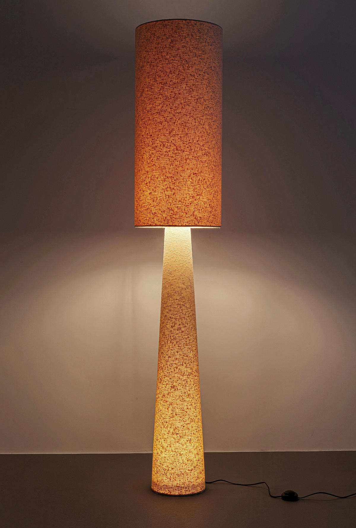 STEHLEUCHTE  35/190/35 cm   - Messingfarben/Creme, Design, Textil/Metall (35/190/35cm) - Kare-Design