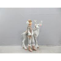 DEKOHIRSCH  - Weiß, Basics, Kunststoff (17,5/12/21cm) - X-Mas