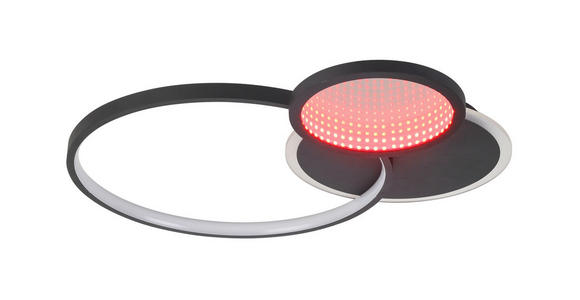 LED-DECKENLEUCHTE 55/45/7,5 cm - Schwarz, LIFESTYLE, Kunststoff/Metall (55/45/7,5cm) - Novel