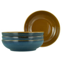 SCHÜSSELSET Mallorca 4-teilig  - Blau/Braun, Basics, Keramik - Creatable