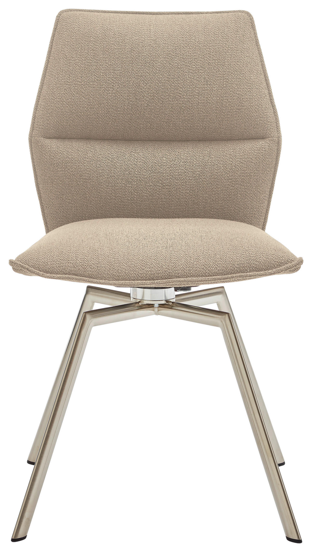 STUHL  in Stahl  - Sandfarben/Edelstahlfarben, Design, Textil/Metall (49/86/60cm) - Venjakob