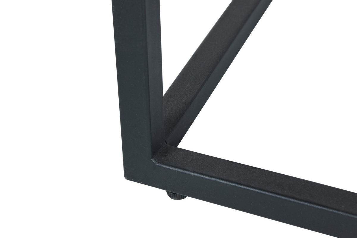 COUCHTISCH in Metall, Holzwerkstoff  - Eichefarben/Schwarz, Design, Holzwerkstoff/Metall (80/50/80cm) - MID.YOU