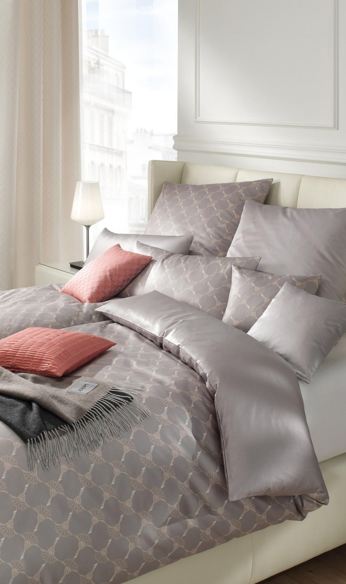 WENDEBETTWÄSCHE Cornflower Gradiant Makosatin 135/200 cm  - Sandfarben, Basics, Textil (135/200cm) - Joop!