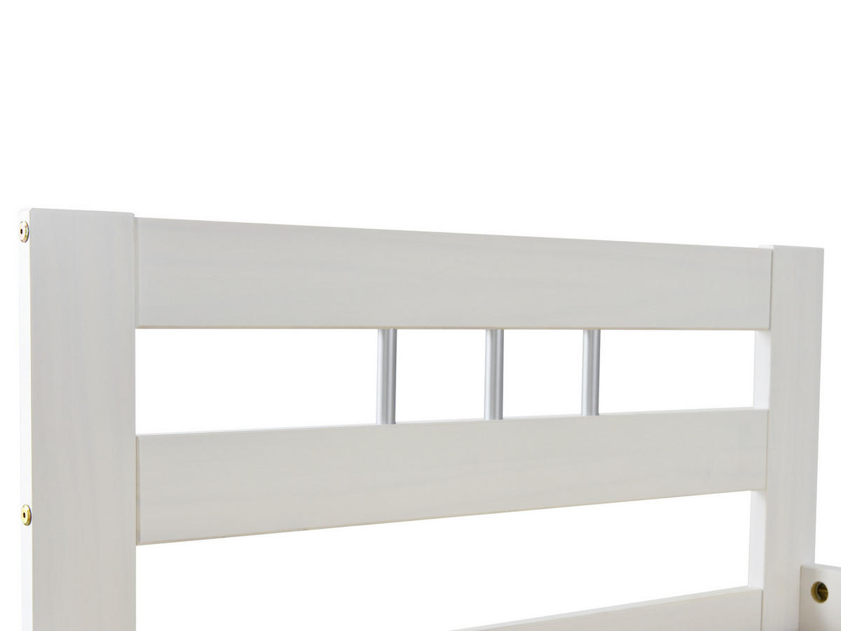 BETT 90/200 cm  in Weiss   - Weiss, Konventionell, Holz (90/200cm) - MID.YOU