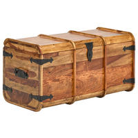 TRUHE Holz Sheesham Hartholz  - Sheeshamfarben, KONVENTIONELL, Holz (100/50/50cm) - Livetastic