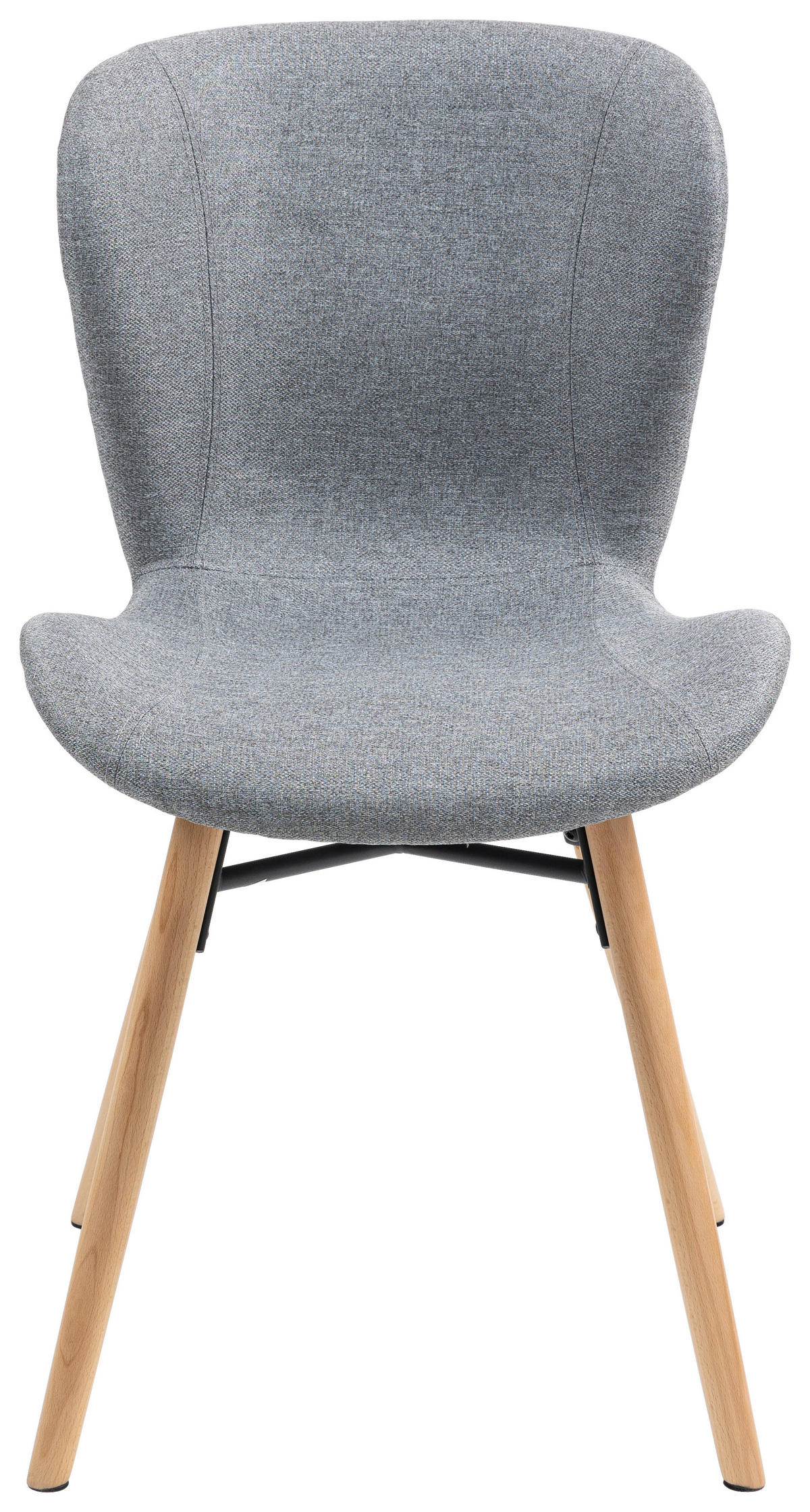 STUHL-SET 2 Stück  in Flachgewebe  - Buchefarben/Hellgrau, KONVENTIONELL, Holz/Textil (47/80/52cm) - MID.YOU
