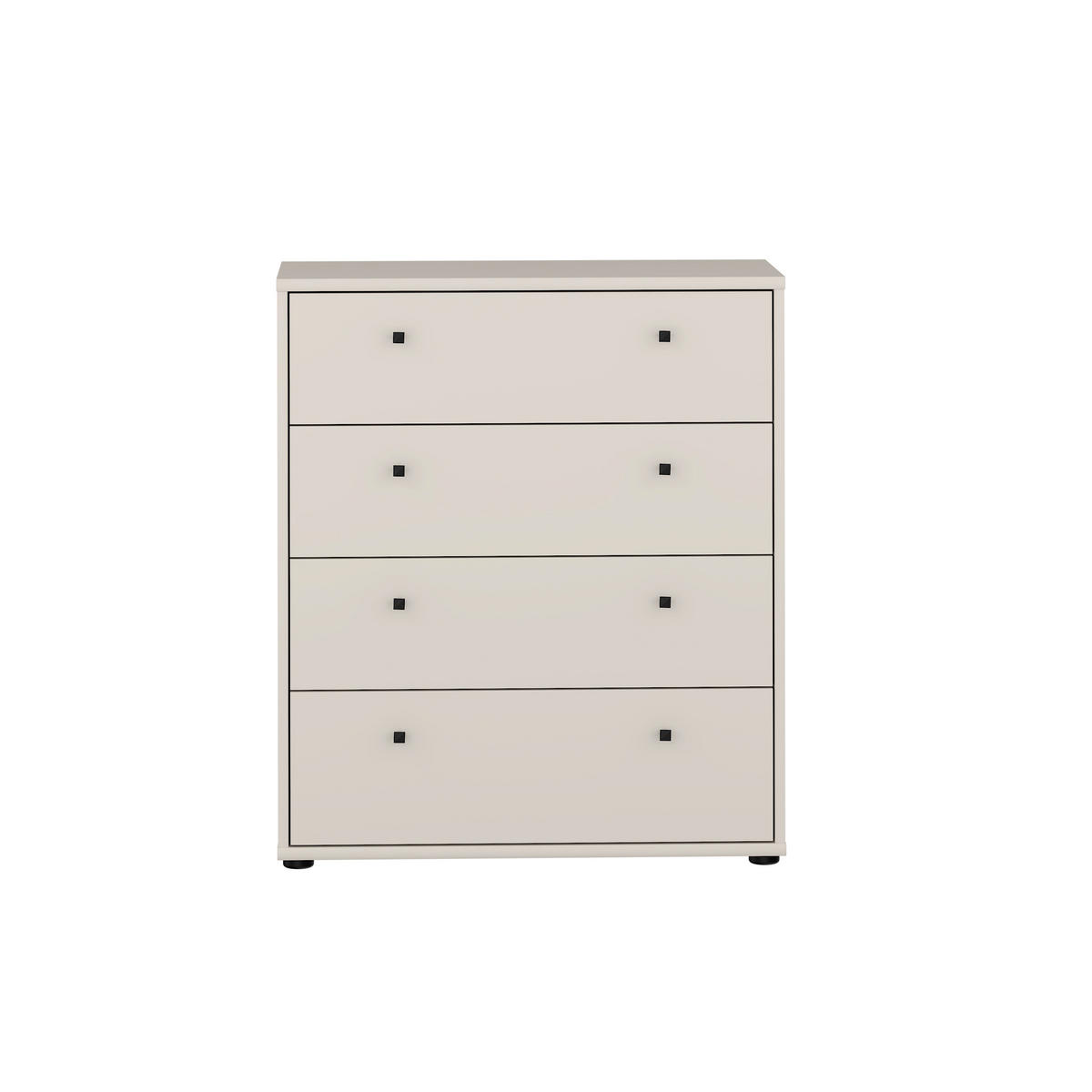 KOMMODE , 73,7/85,5/34,8 cm, 4 Schublade(n)  - Sandfarben/Schwarz, Design, Holzwerkstoff/Kunststoff (73,7/85,5/34,8cm)