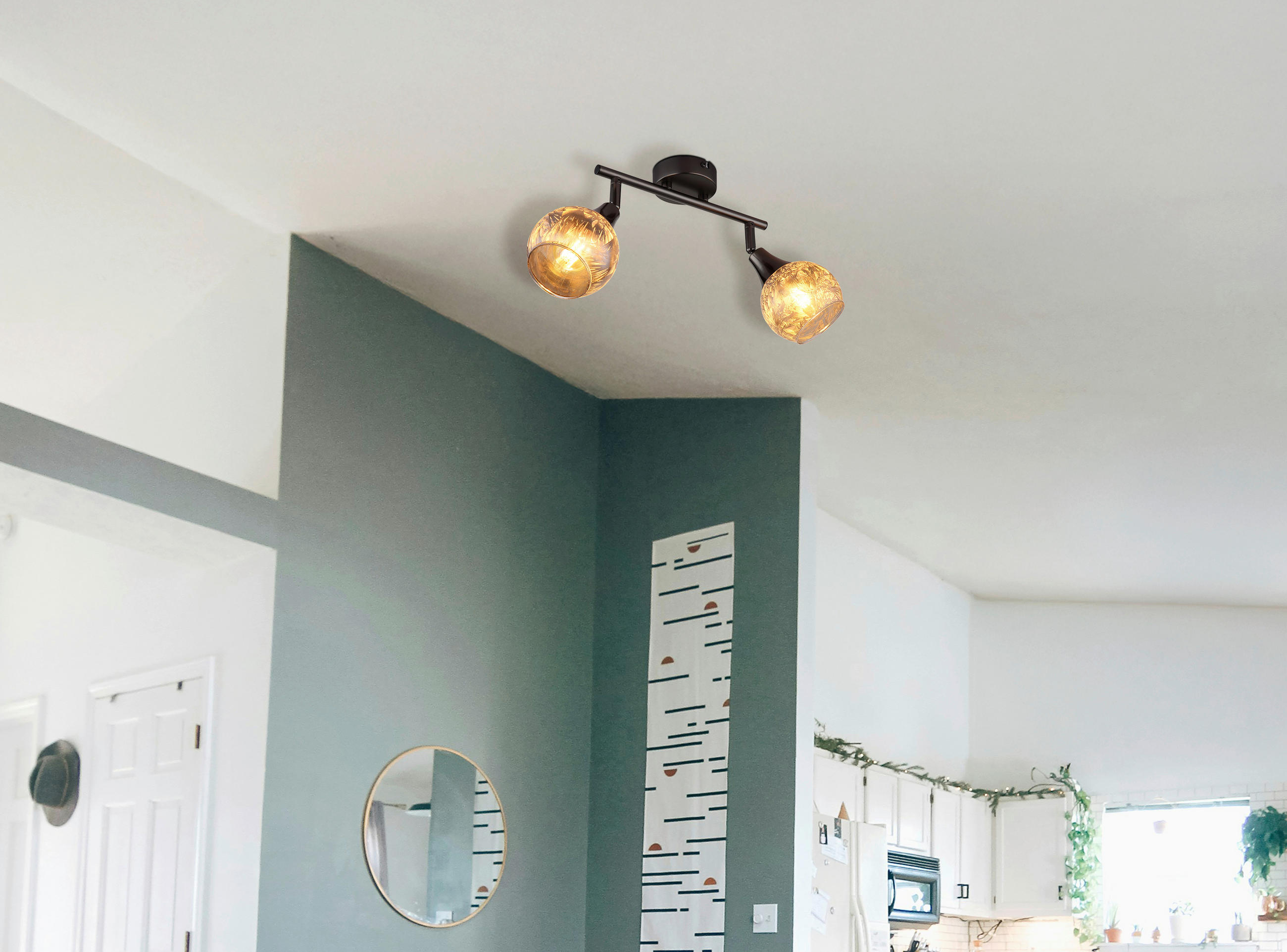 STRAHLER 25/9,8/19 cm   - Schwarzchrom/Grau, Basics, Glas/Metall (25/9,8/19cm) - Globo