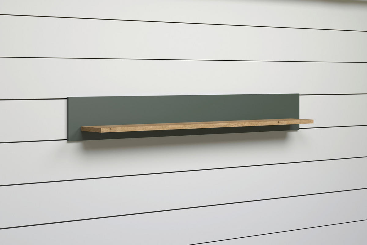 WANDBOARD STANTON Holzwerkstoff Waldgrün  - Waldgrün, Design, Holzwerkstoff (156/22/22cm) - MID.YOU