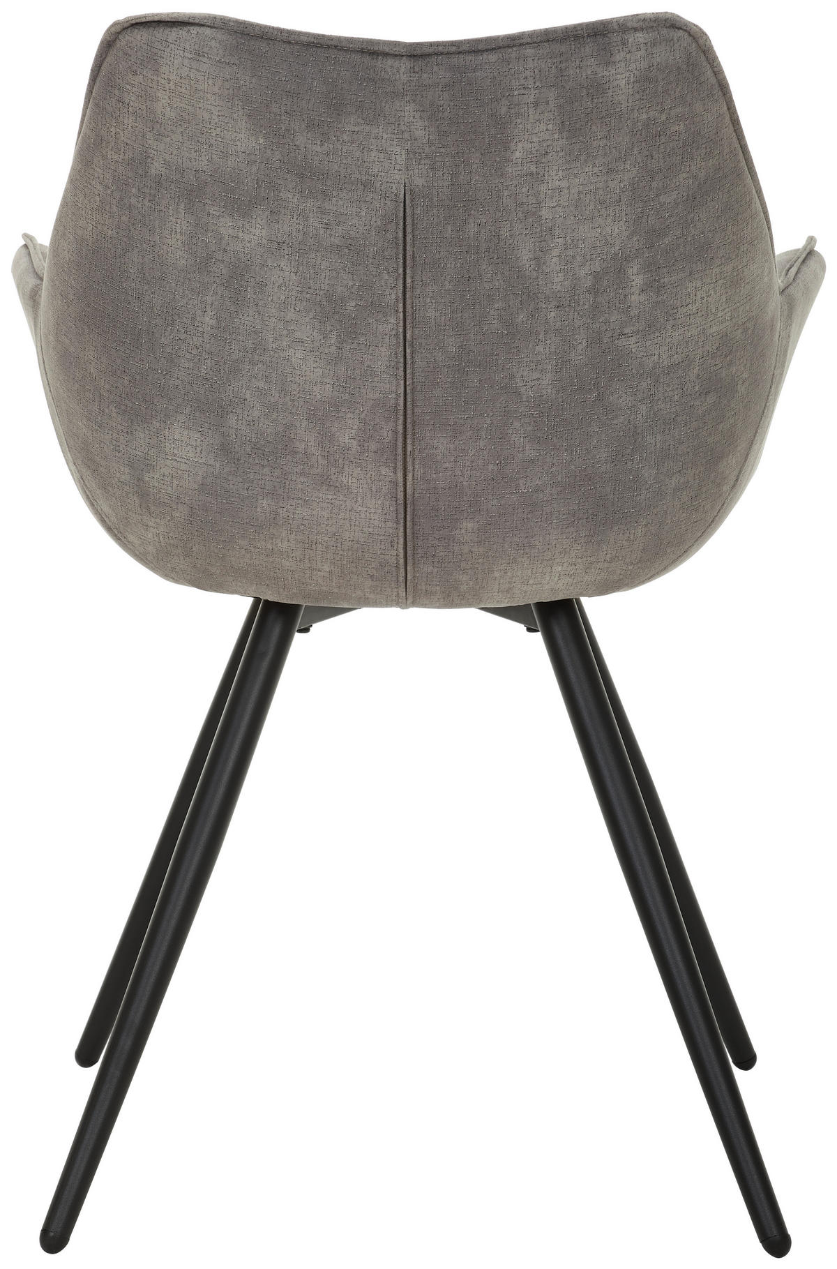 ARMLEHNSTUHL Velours Grau, Schwarz Pappel Sperrholz  - Schwarz/Grau, MODERN, Holz/Textil (62/85/64cm) - Livetastic