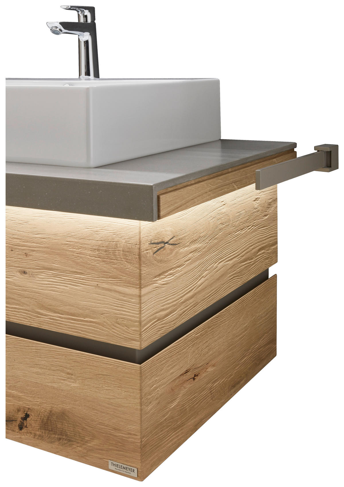 HANDTUCHHALTER Grau  - Grau, Basics, Metall (38,5/6/4,6cm) - Valdera