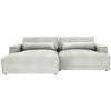ECKSOFA Felicia in Chenille Creme  187/268 cm  - Creme/Schwarz, Design, Kunststoff/Textil (187/268cm) - Stylife