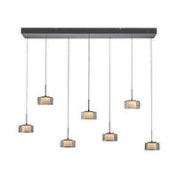 LED-HÄNGELEUCHTE Rika 126/21/180 cm  - Schwarz, Design, Kunststoff/Metall (126/21/180cm) - Paul Neuhaus