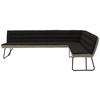 ECKBANK 284/184 cm  in Anthrazit, Schwarz, Greige  - Greige/Anthrazit, Design, Textil/Metall (284/184cm) - Dieter Knoll