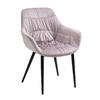 ARMLEHNSTUHL  in Samt  - Schwarz/Rosa, MODERN, Textil/Metall (63/81,5/61cm) - Livetastic