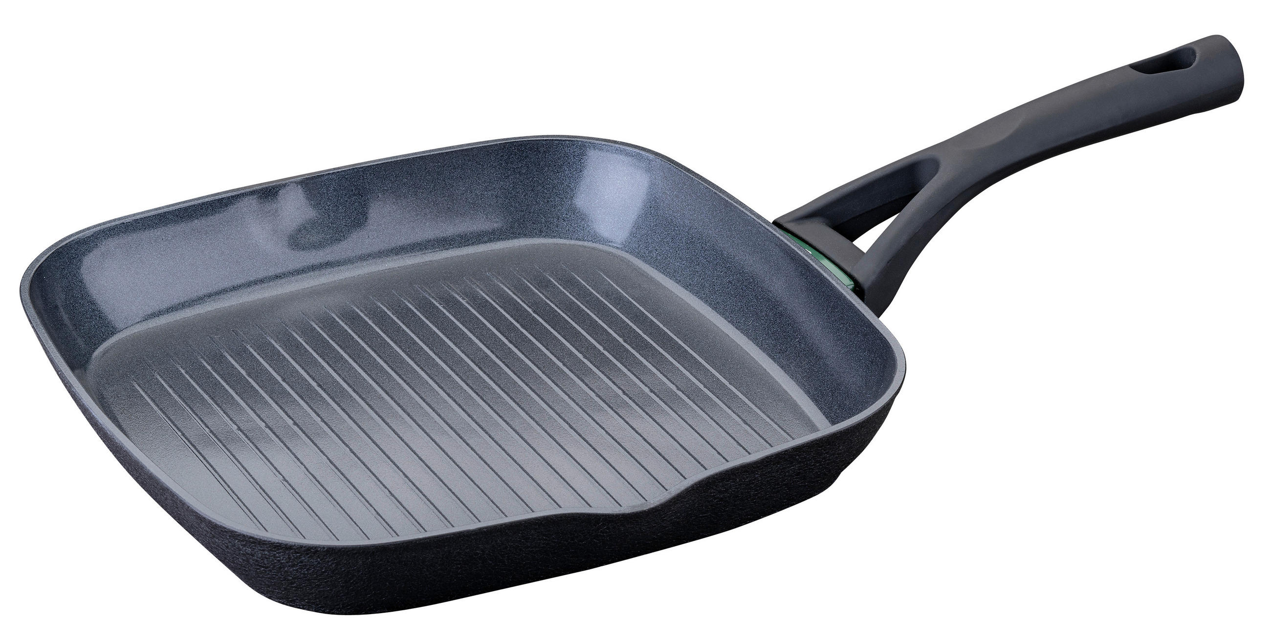 GRILLPFANNE Hamburg Keramikbeschichtung 28 cm  - Schwarz/Grün, Basics, Metall (28cm) - Chefkoch+Fackelmann