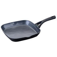 GRILLPFANNE Hamburg Keramikbeschichtung 28 cm  - Schwarz/Grün, Basics, Metall (28cm) - Chefkoch+Fackelmann
