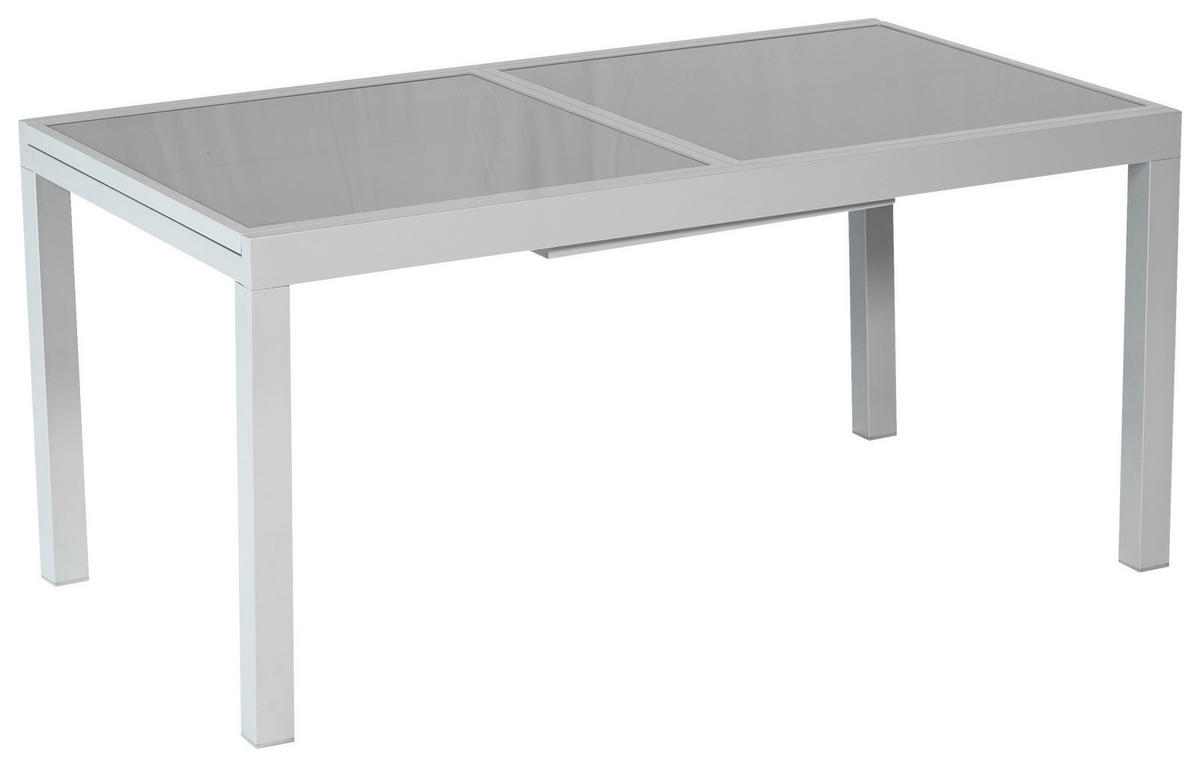 GARTENSET Aluminium  - Silberfarben/Braun, MODERN, Textil/Metall - Gardenson