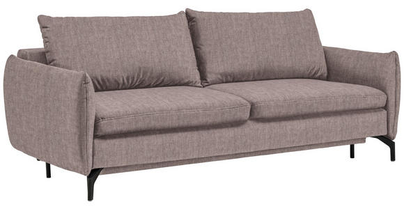 SCHLAFSOFA in Braun  - Schwarz/Braun, Design, Textil/Metall (224/89/105cm) - Novel