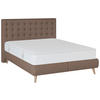 BOXSPRINGBETT 140/200 cm  in Braun  - Braun, Design, Holz/Textil (140/200cm) - Carryhome