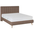 BOXSPRINGBETT 140/200 cm  in Braun  - Braun, Design, Holz/Textil (140/200cm) - Carryhome