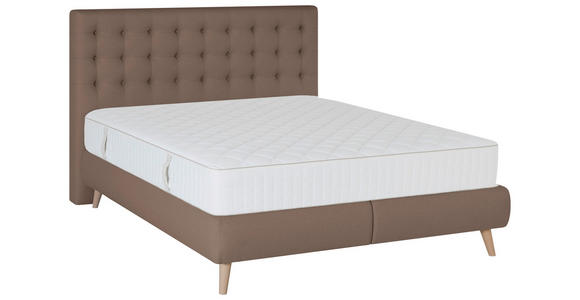 BOXSPRINGBETT 140/200 cm  in Braun  - Braun, Design, Holz/Textil (140/200cm) - Carryhome