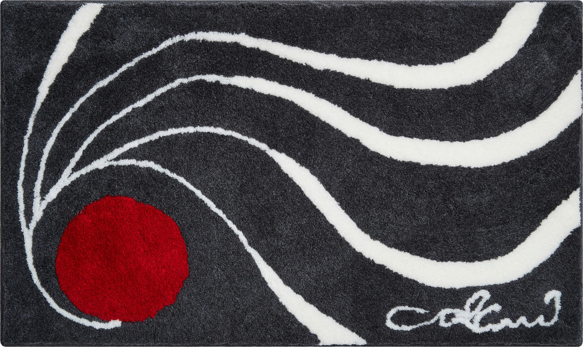 BADTEPPICH Colani 18 Anthrazit 60/100 cm  - Anthrazit, Basics, Kunststoff/Textil (60/100cm) - Grund