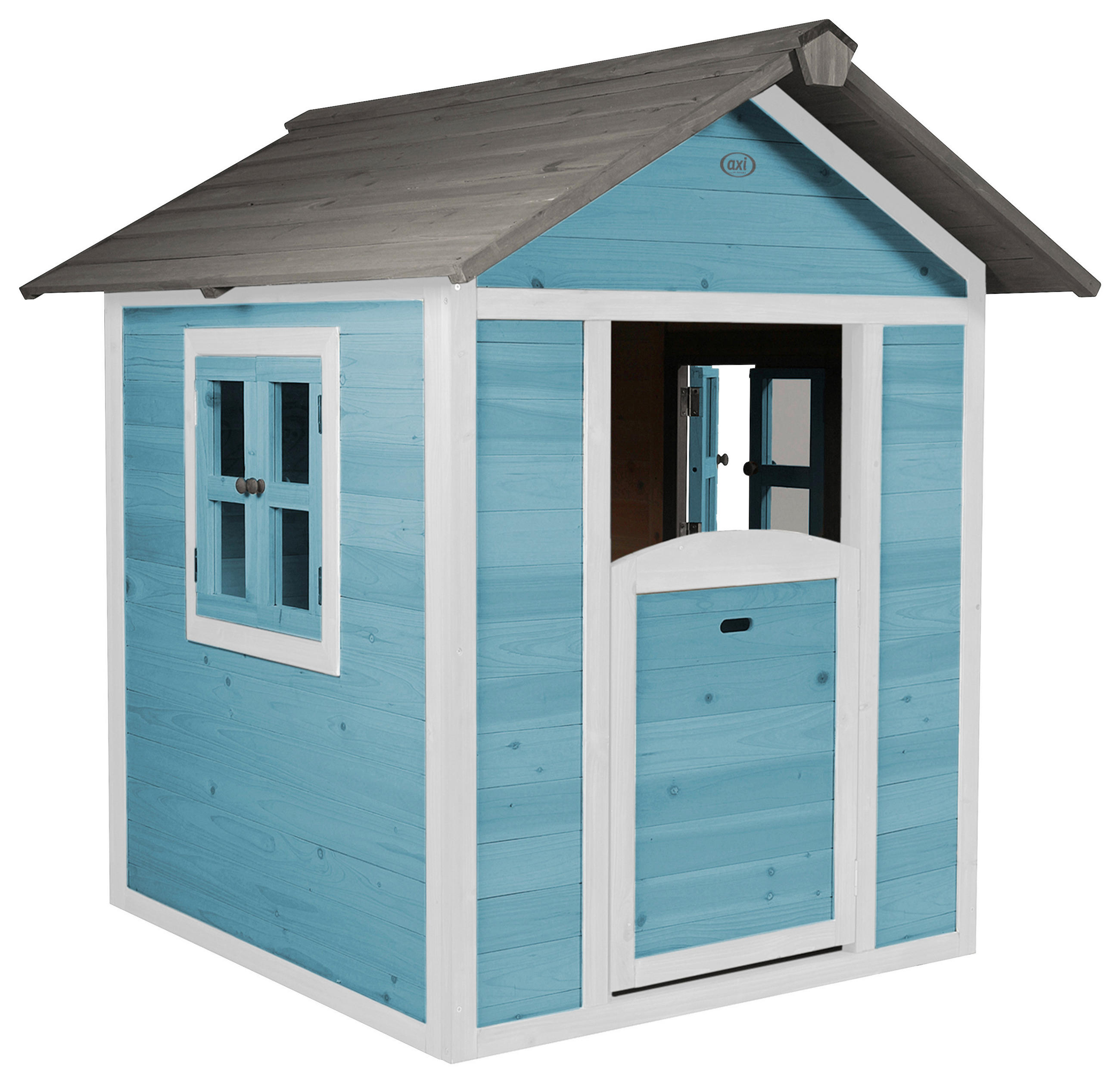 SPIELHAUS 111/133/135 cm  - Blau/Weiss, Konventionell, Holz (111/133/135cm)