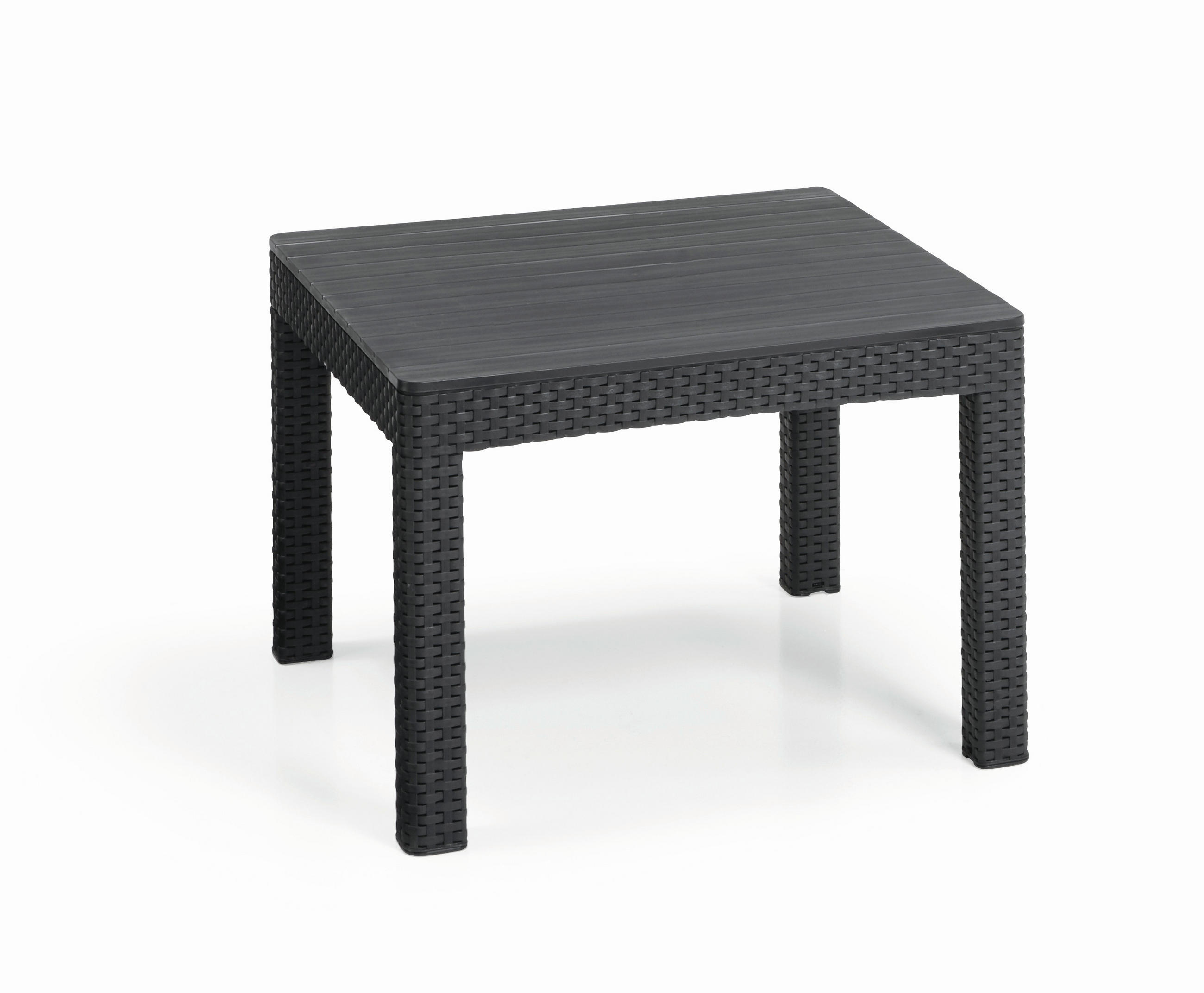 STÔL NA TERASU, plast, 59/59/43 cm - grafitová, Design, plast (59/59/43cm) - Ambia Garden