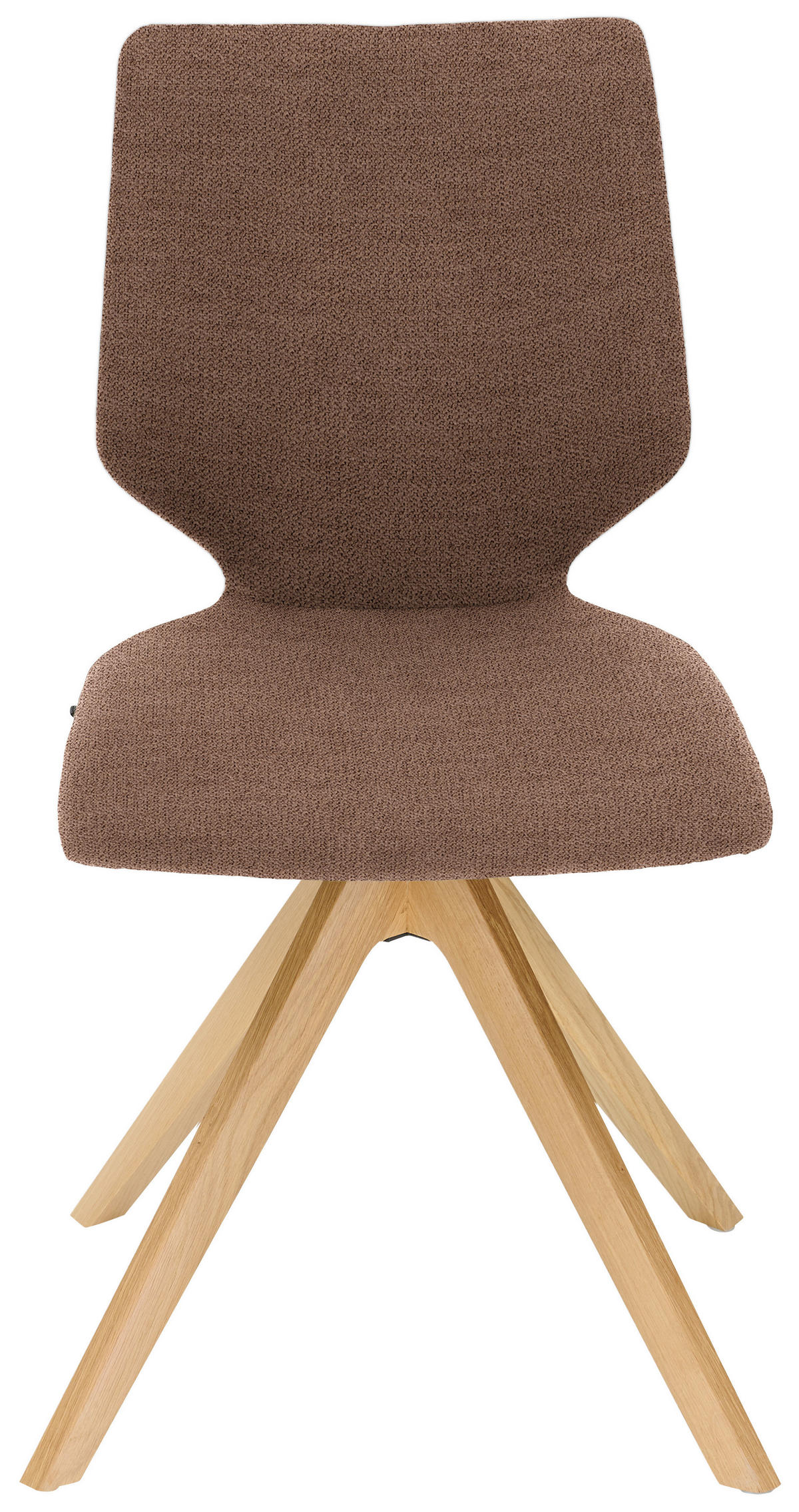 STUHL Struktur  - Eichefarben/Altrosa, Design, Holz/Textil (50/92/64cm) - Venjakob