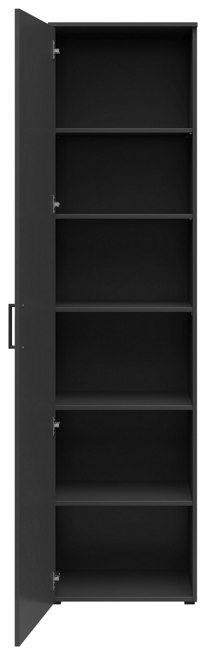 VIACÚČELOVÁ SKRIŇA, grafitová, 50/195/40 cm - čierna/grafitová, Modern, kompozitné drevo/plast (50/195/40cm) - Carryhome