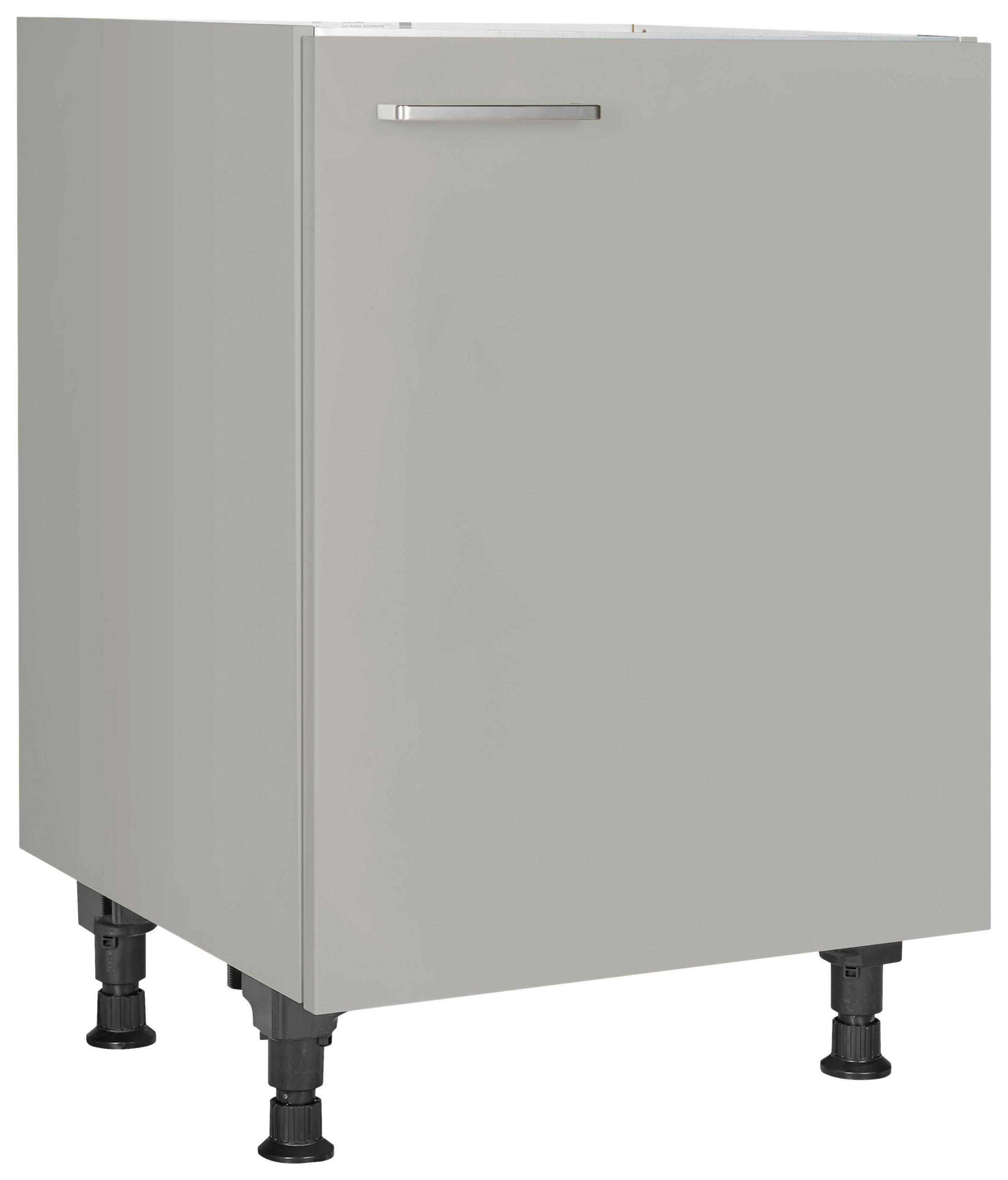 SPÜLENUNTERSCHRANK 60/87/56 cm  in Grau  - Edelstahlfarben/Grau, MODERN, Holzwerkstoff/Metall (60/87/56cm) - Nobilia