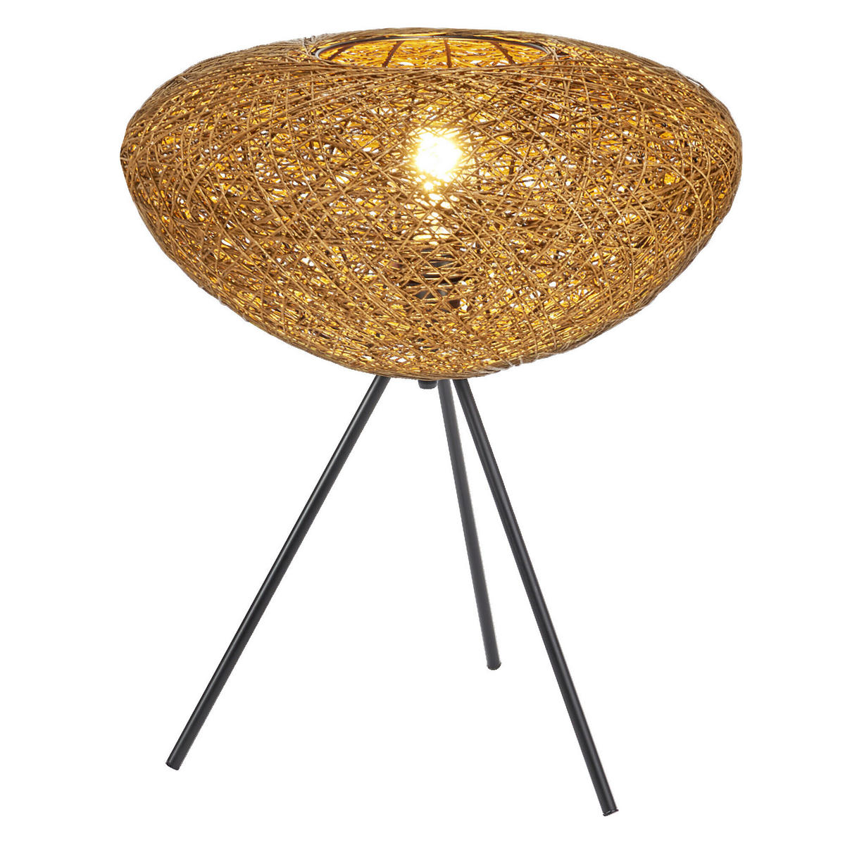 TISCHLEUCHTE 39.5/47.6 cm   - Beige, Natur, Papier/Metall (39.5/47.6cm) - Osram