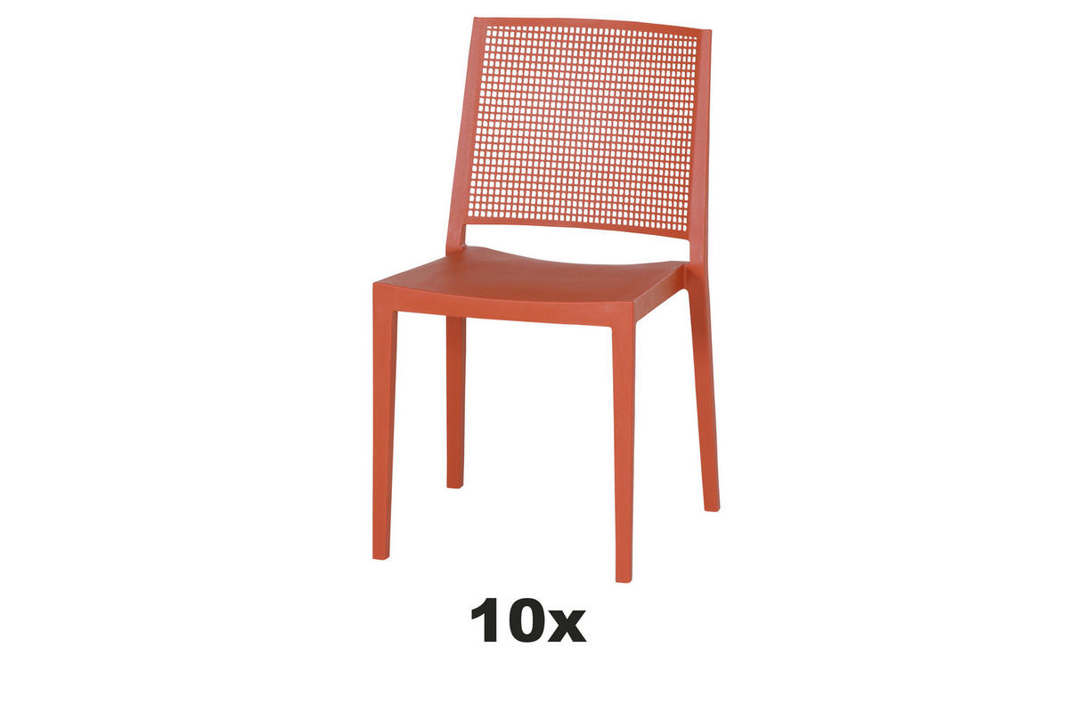 GARTENSESSEL-SET Kunststoff Rot  - Rot, Basics, Kunststoff (46/80/56cm) - Siena Garden