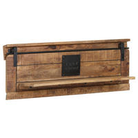 WANDBOARD Mangoholz massiv Naturfarben  - Naturfarben, KONVENTIONELL, Holz/Metall (100/38/25cm) - Landscape
