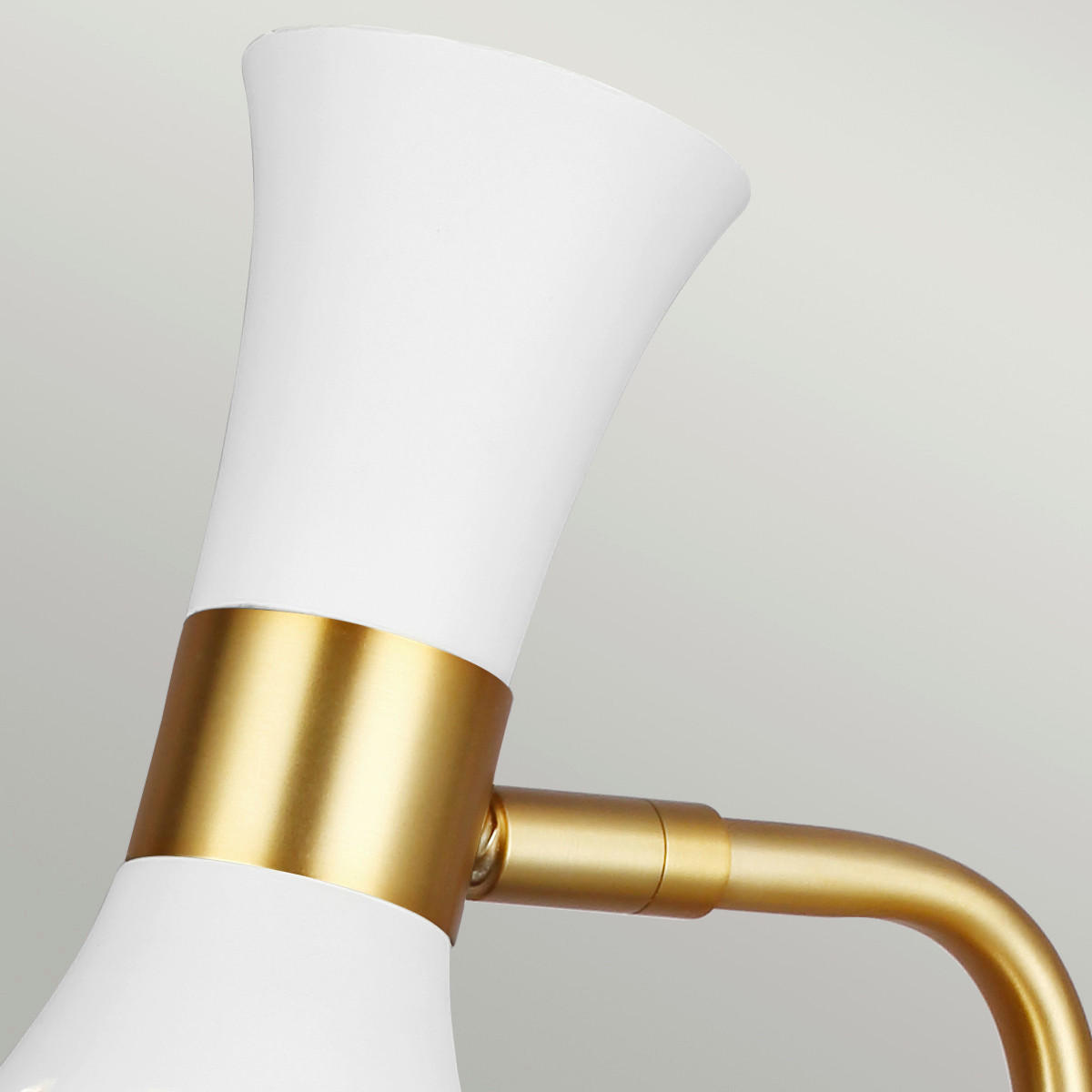 TISCHLEUCHTE - Weiss/Messingfarben, Konventionell, Metall (17.8/63.5/21.9cm) - Elstead Lighting