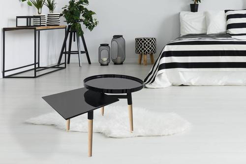 SIDOBORD i trä, metall, trämaterial 49,5/77/46 cm  - brun/svart, Basics, metall/trämaterial (49,5/77/46cm) - Kayoom