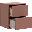 NACHTSCHRANK 50/58/42 cm  - Silberfarben/Terracotta, Trend, Holzwerkstoff/Kunststoff (50/58/42cm) - Carryhome