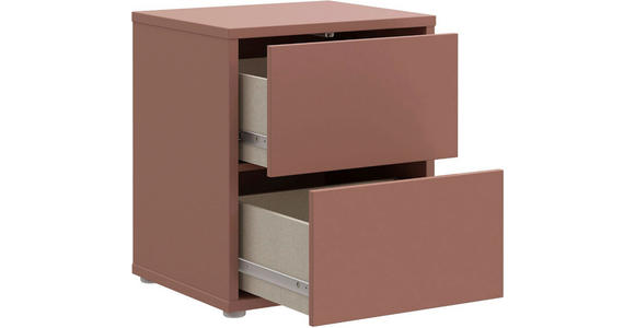 NACHTSCHRANK 50/58/42 cm  - Silberfarben/Terracotta, Trend, Holzwerkstoff/Kunststoff (50/58/42cm) - Carryhome