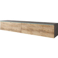 LOWBOARD  in 180/30/33 cm  - Kastanieneichefarben/Anthrazit, Trend, Holzwerkstoff/Kunststoff (180/30/33cm) - MID.YOU