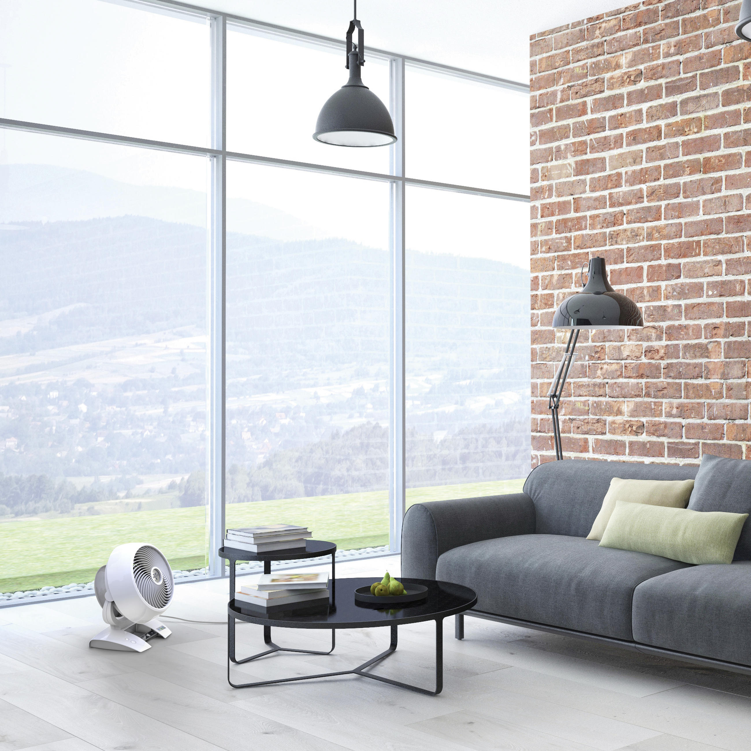 BODENVENTILATOR - Weiß, Design, Kunststoff (39/32,7/24cm)