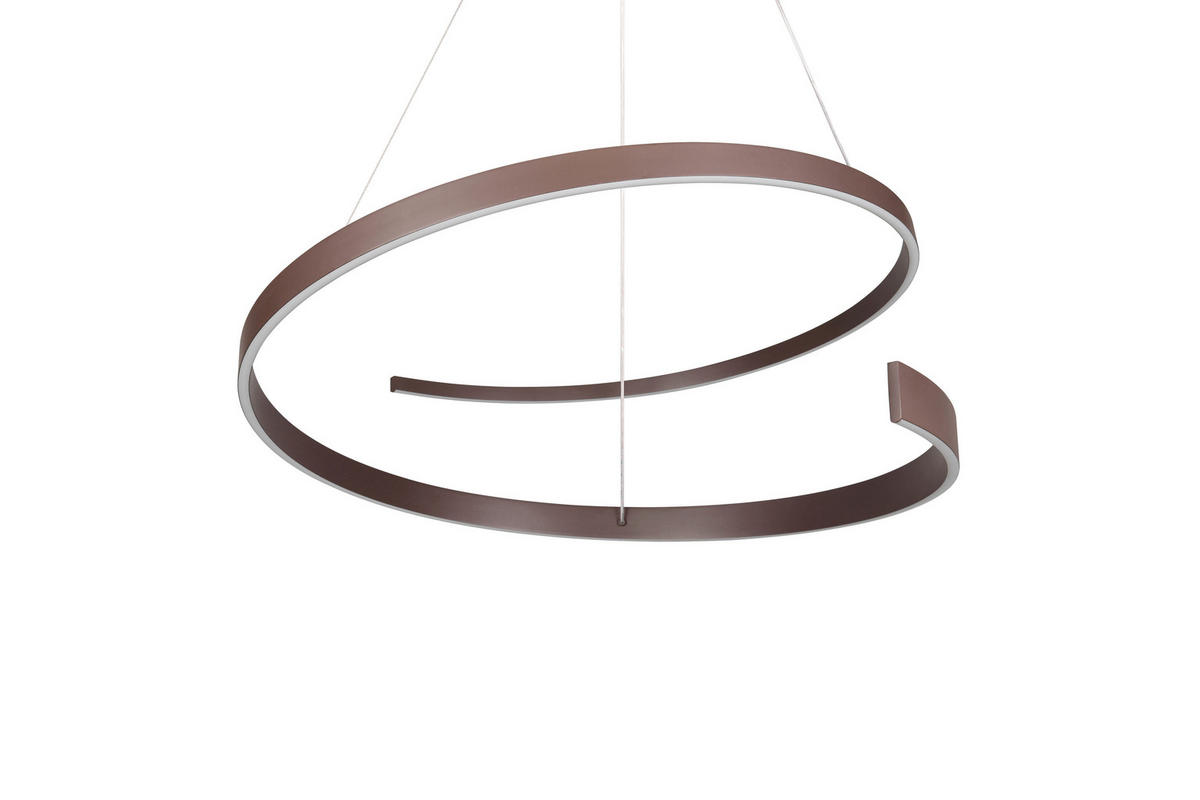 LED-HÄNGELEUCHTE 75/200 cm  - Braun, Design, Metall (75/200cm) - Cinque