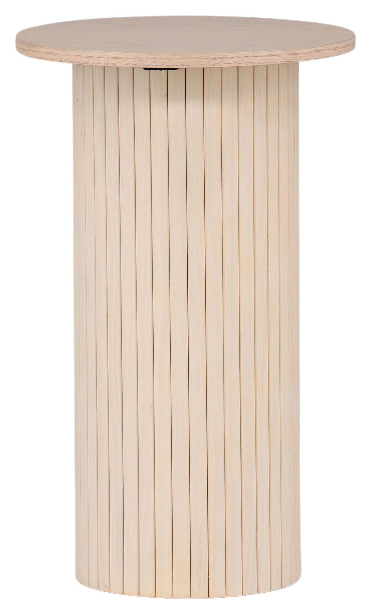 BEISTELLTISCH 40/40/65 cm Weiß, Beige rund  - Beige/Weiß, Design, Holzwerkstoff (40/40/65cm) - Livetastic