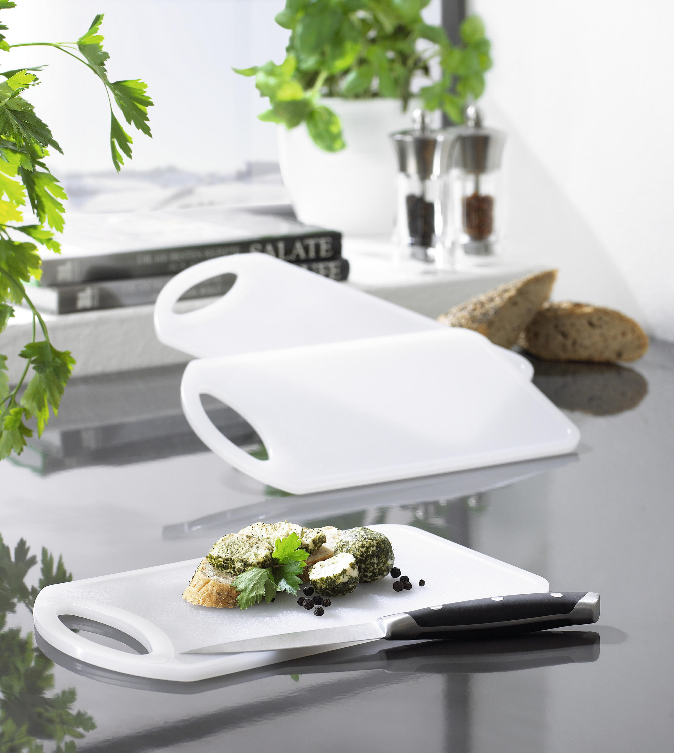 SADA PRKÉNEK 3 ks 15/25/1 cm - bílá, Basics, plast (15/25/1cm) - Homeware Profession.